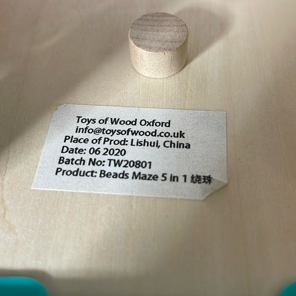 Toys Of The Wood Wooden Activity Cube Beads Maze 5 in 1 - Picture 7 of 7